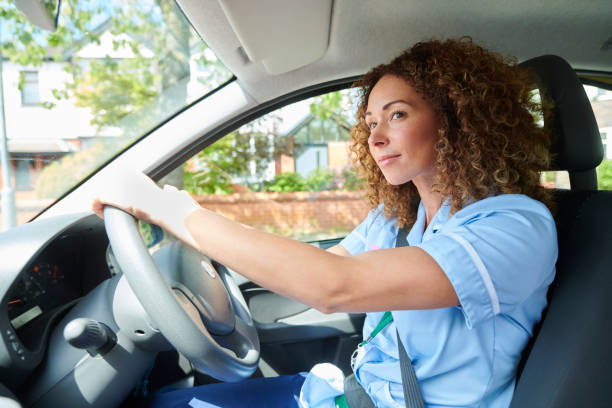 care nurse on the road transport médical à Reyrieux
